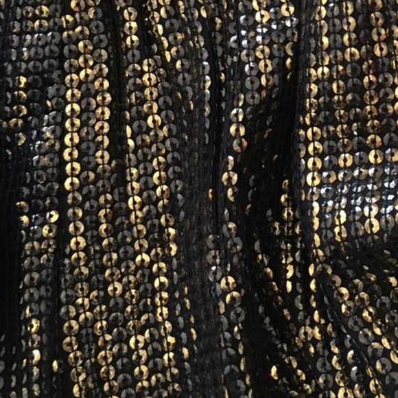 Zara black/gold short sequin jumpsuit - Picture 4 of 4